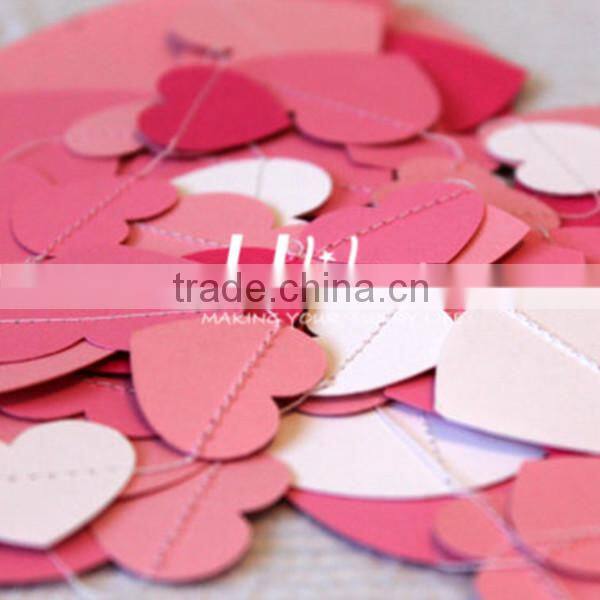 2014 hot selling party paper jointed banner garland triangle shaped cheap paper banners for christmas hanging decorate