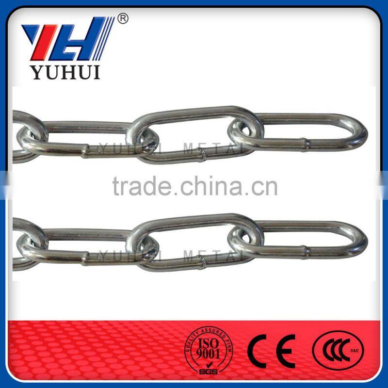 bright galvanized steel link chain,din 763 steel chain link(FACTORY)