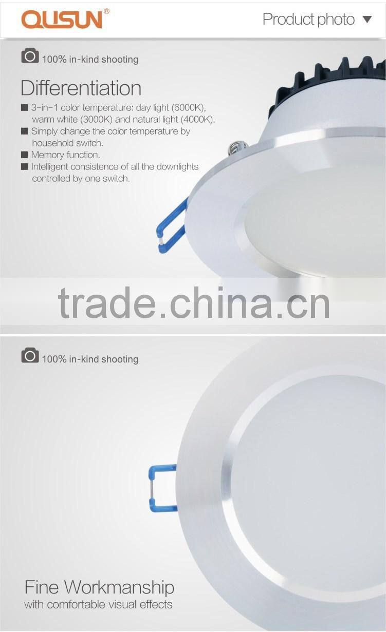 Color Changing LED Light, LED Downlight, 6000K 4000K 3000K All in one