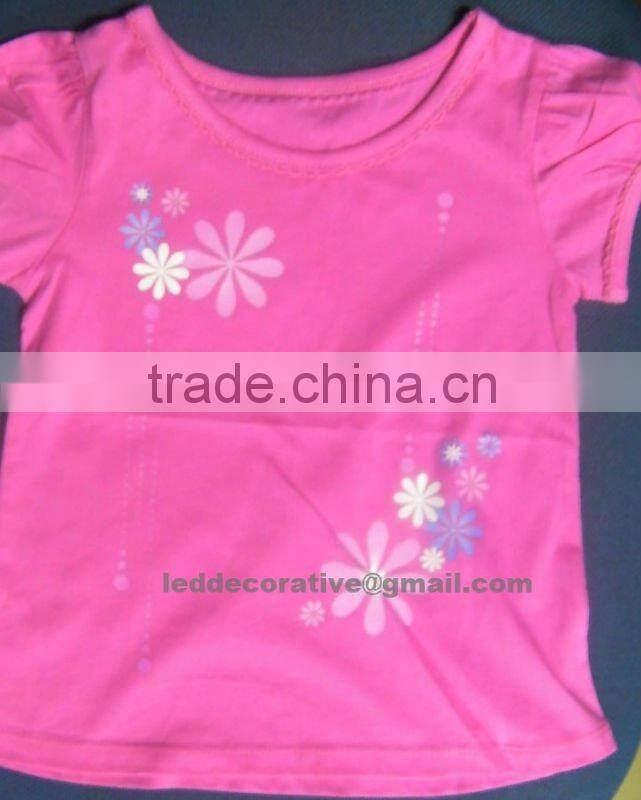 with lights sticker patches clothes garment cartoon dora tshirt