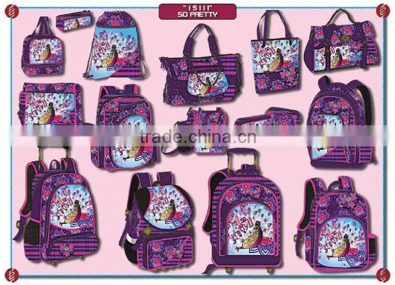 customize backpack pretty peacock daily bag