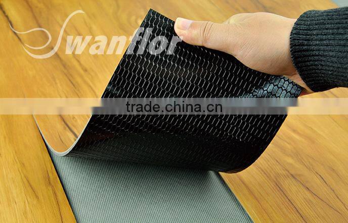 wood looking indoor using waterproof Loose lay vinyl floor plank