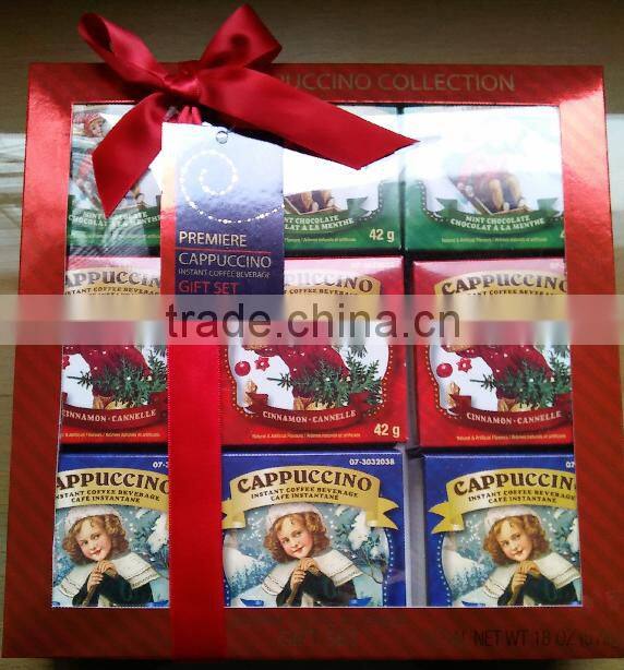 9 flavored Cappuccino coffee (Caramel pepermint )