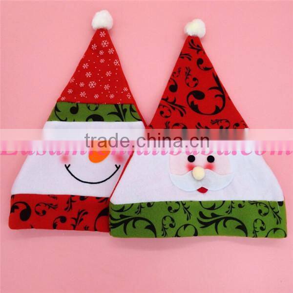 Christmas indoor decoration stamp 3 colors knitted christmas santa hat