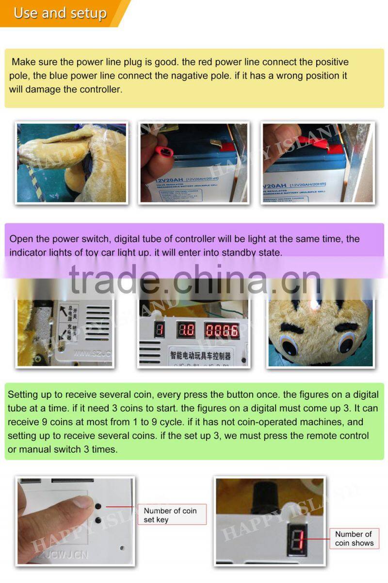 2016 Factory Hot sale plush electric horse scooter toys for sale