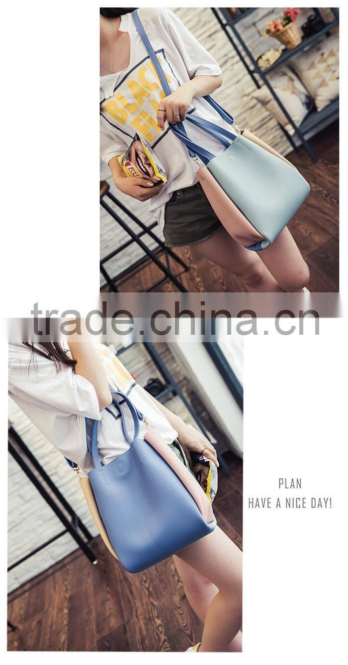 Latest college girls shoulder bags korean style ladys long strap hand bags
