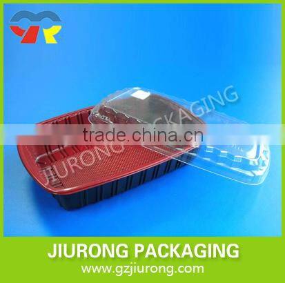 disposable Clear food grade container plastic food grade deli container roast chicken box