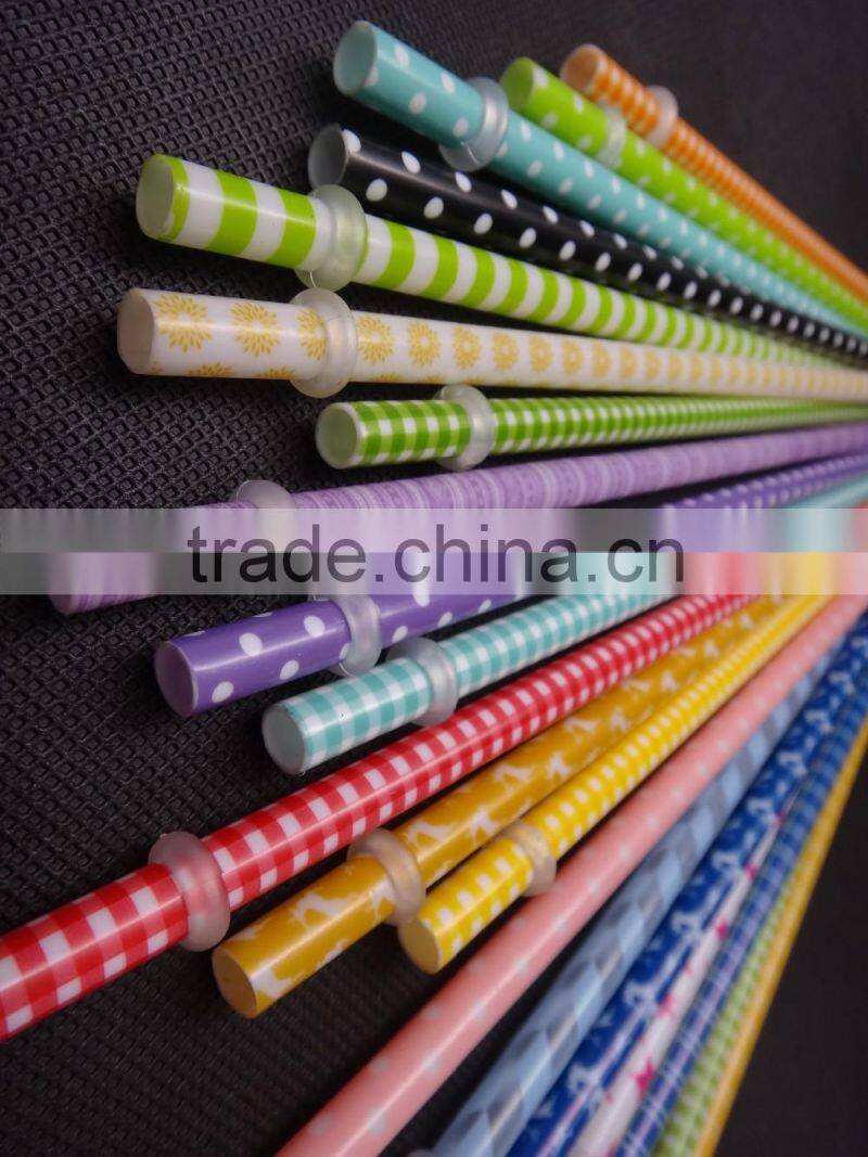 Wholesale colored customized size plastic straight straw