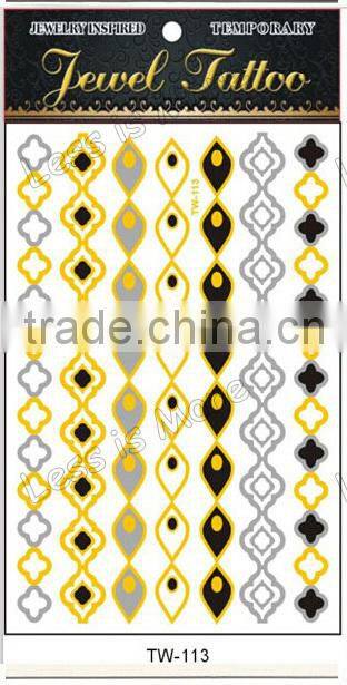 Water transfer Body art flash temporary tattoo, flash tattoo