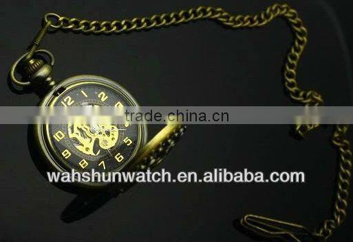 automatic mechanical pocket chain watch