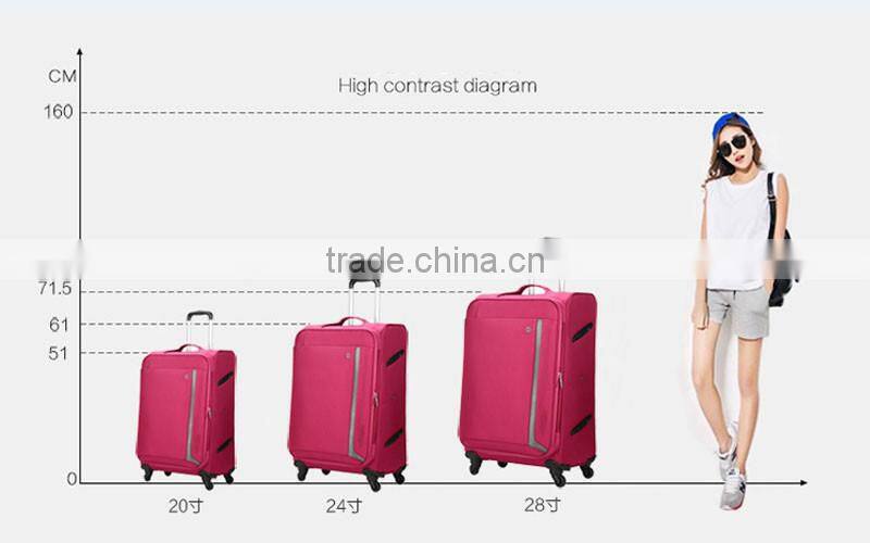3PC Four Wheels Soft Lugggae Sets High Quality Spinner Luggage