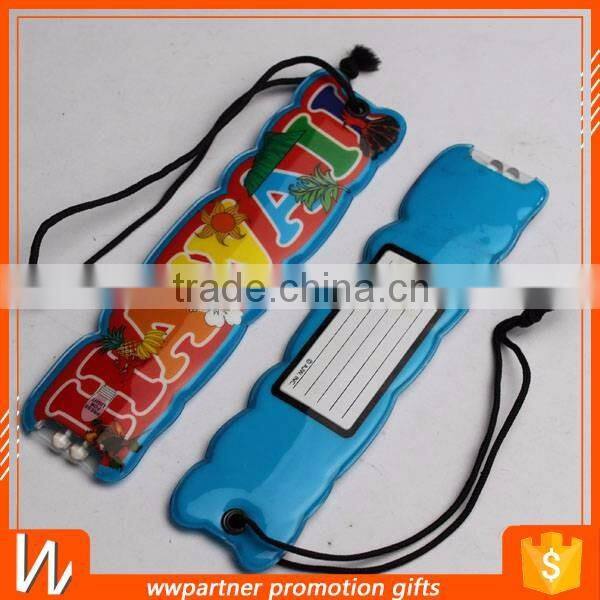 PVC Luggage Tag with Led Flash Light