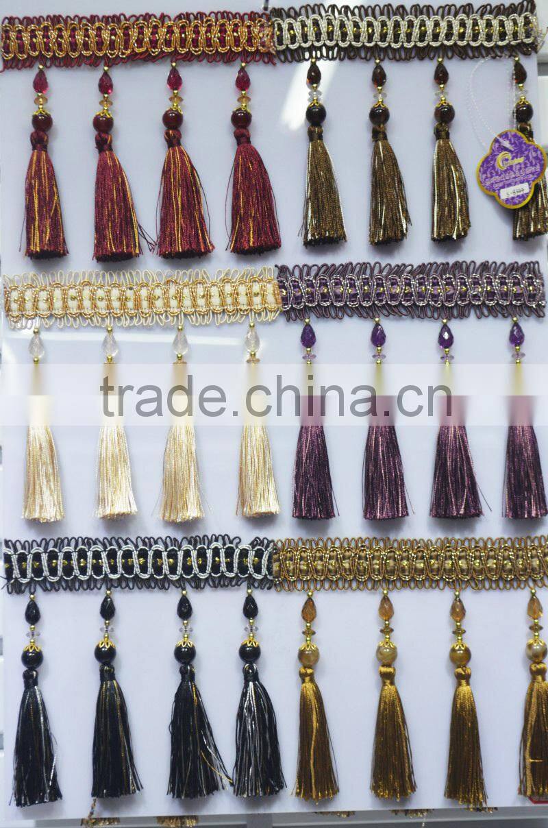 various colors tassels in the market of popularity,decorator fringe tassel