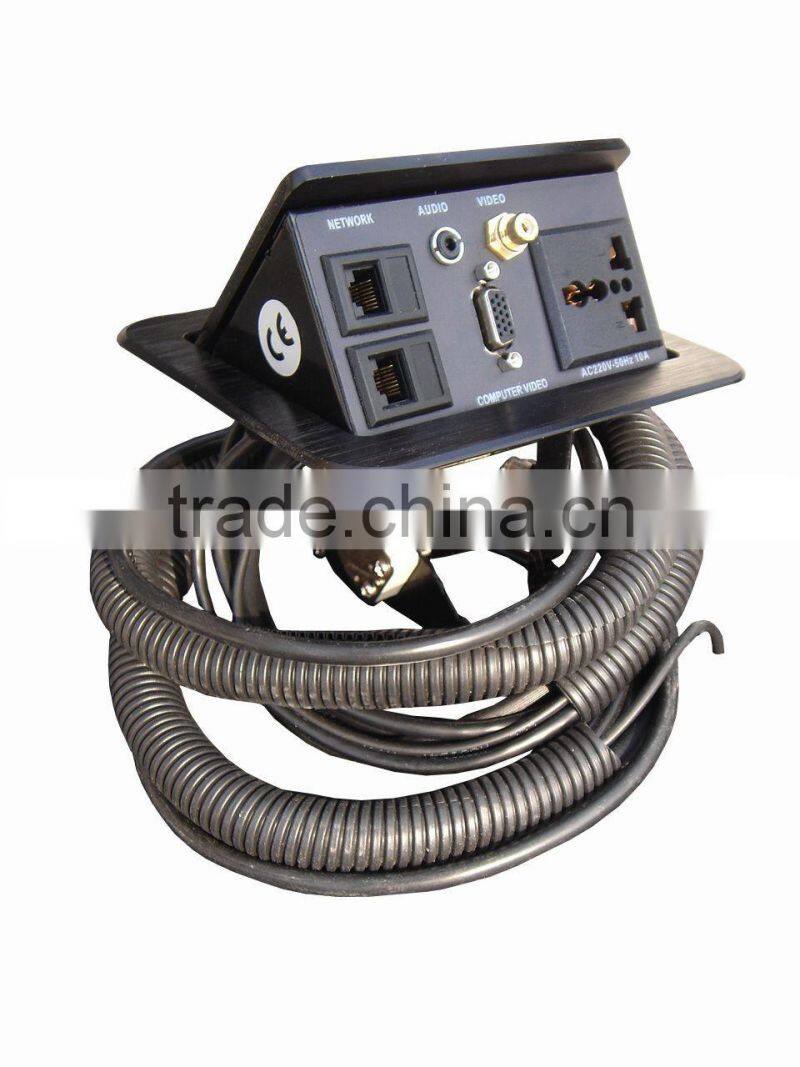worldwide type Desk Multifunctional socket with RJ45,HDMI,AUDIO