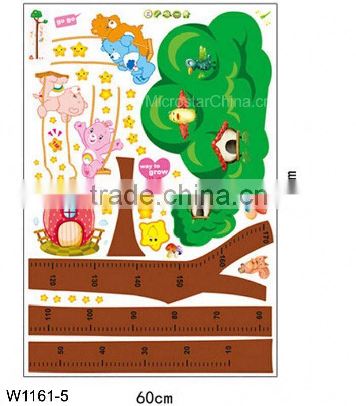 Bird tree house, cute cartoon Kids height measuring Wall Stickers Boy Girl Growth Chart