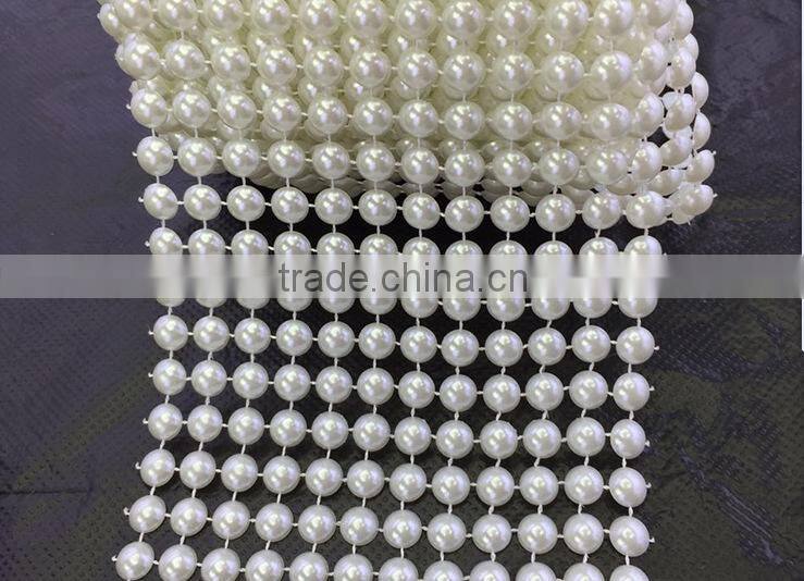 New fashion rhinestone pearl beaded trim for wedding dress