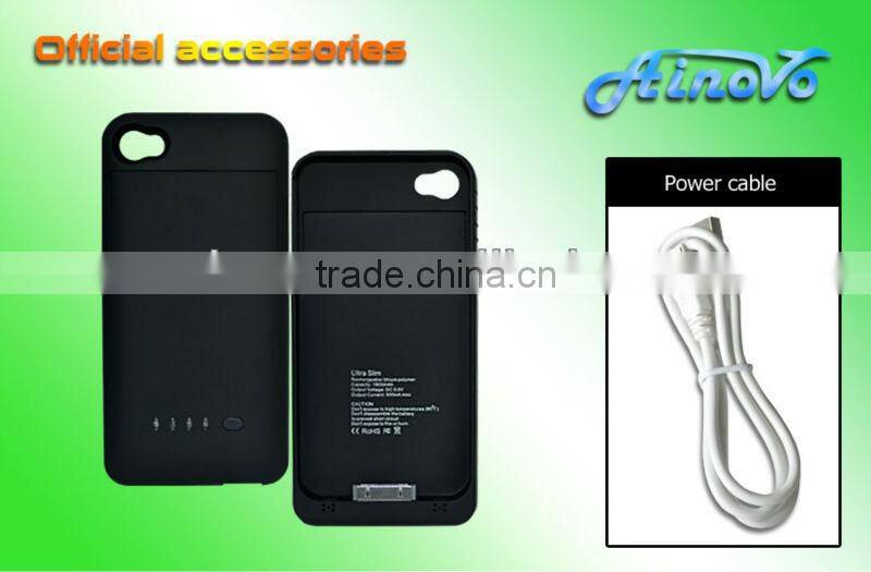 High quality Back Clip Power Battery for iphone 4,external battery case for iphone 4g