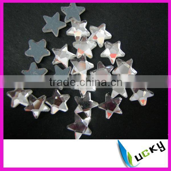 mirror glass flat back crystal rectangle shape 4x6 mm light peach