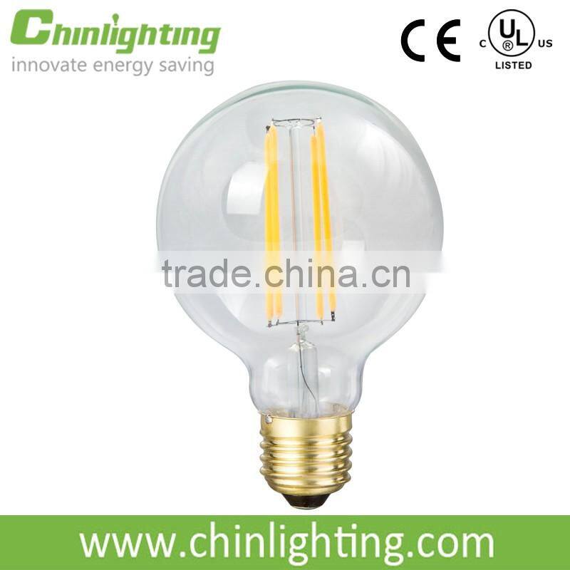 Indoor Led Lighting Bulbs G95 With CE RoHS UL Certificated 5W Lighting Filament Bulbs