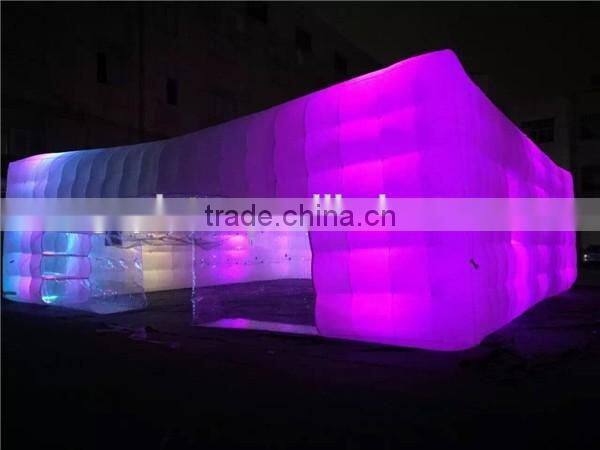 led inflatable photo tent/giant inflatable cube tent/led photo booth for advertising