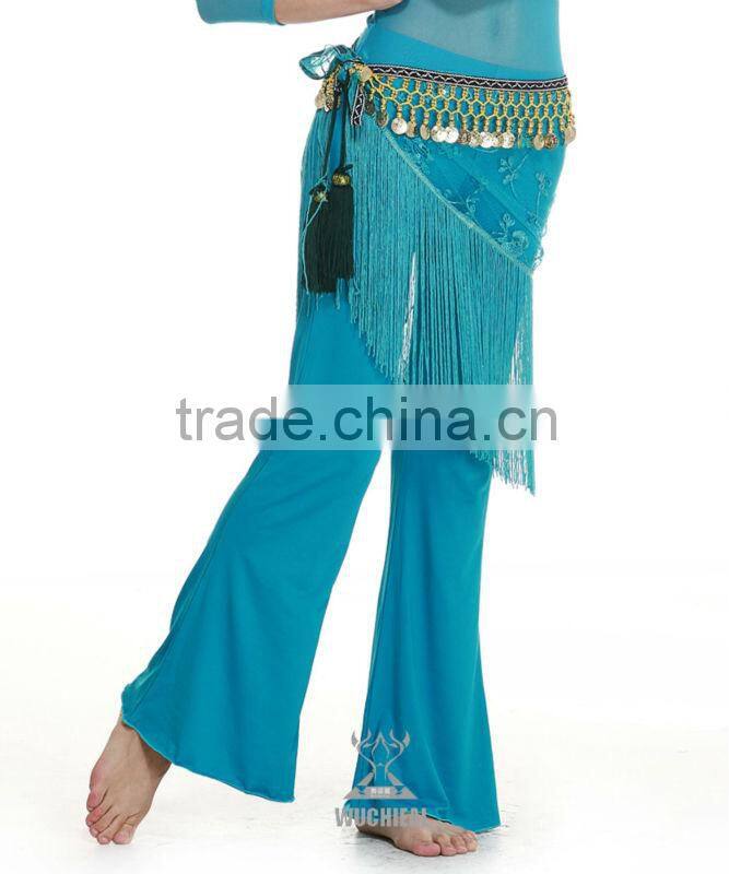 Cheap Comfortable Cotton Belly Dance Black Pants for Belly Dance Practice (QC10012)
