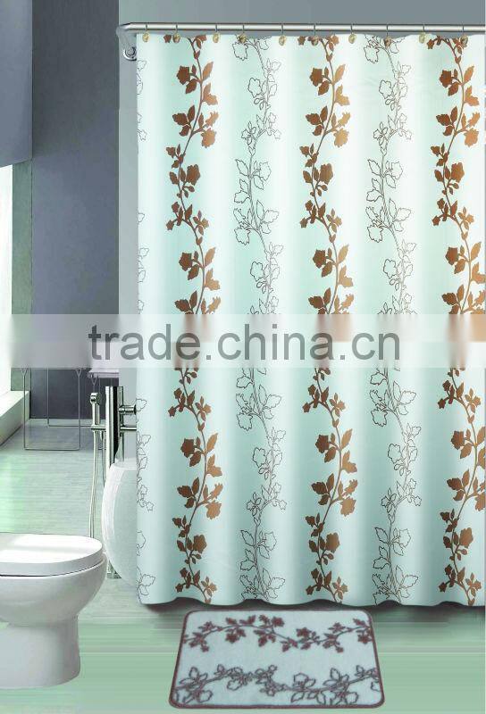 flower printing cotton bath mat