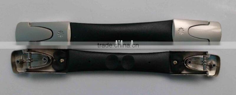 Luggage case plastic handle with metal, zinc alloy luggage carrying handle,Luggage parts soft handle