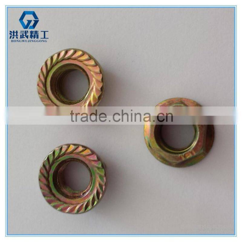 Hexagon nuts with flange and high grade