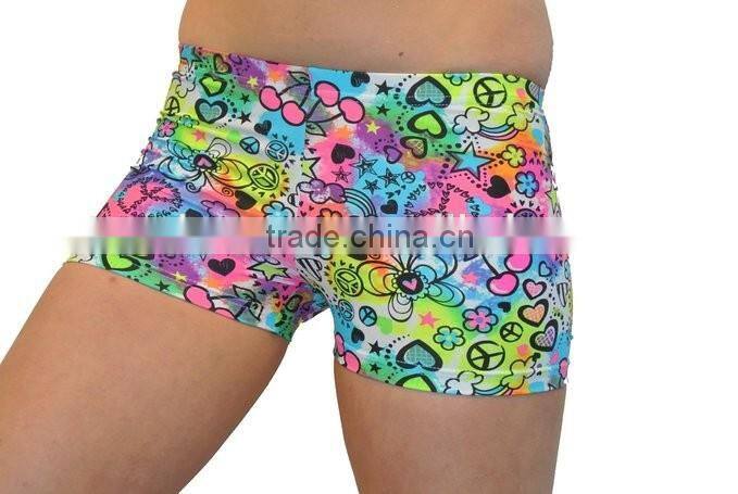 Womens yoga shorts, fitness wear for women with sublimation running shorts