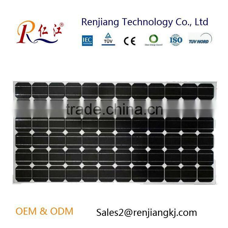 RJ A grade 10 years warranty solar pv panel 280W 36V
