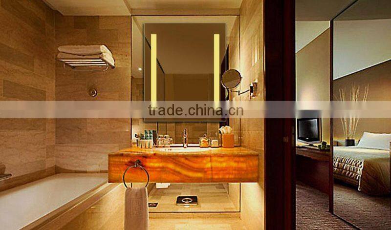 Lamxon backlit mirror with frosted mirror on the left and right side