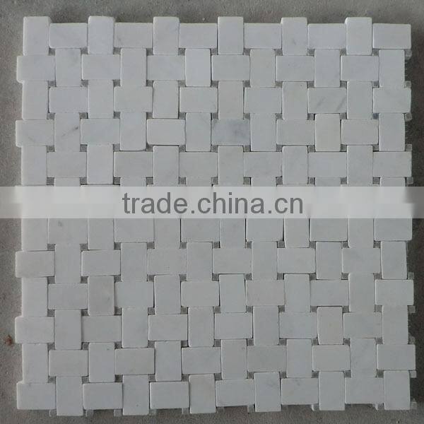 Aston White square Mosaic Tile