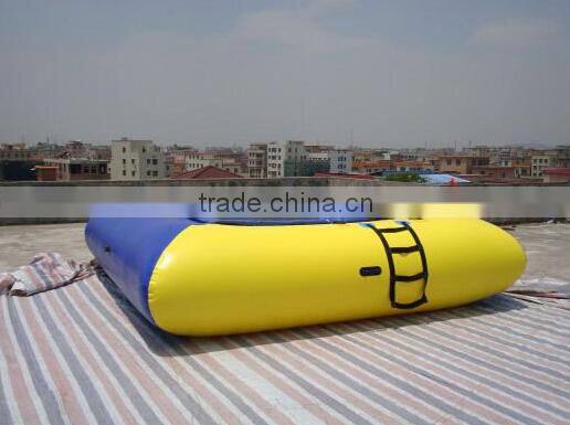 square heavy duty inflatable trampoline on water inflatable games