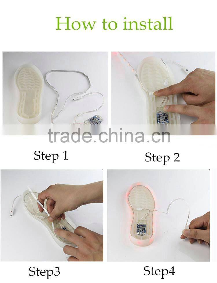 5v 24leds rechargable USB SMD3528 led shoes strip light