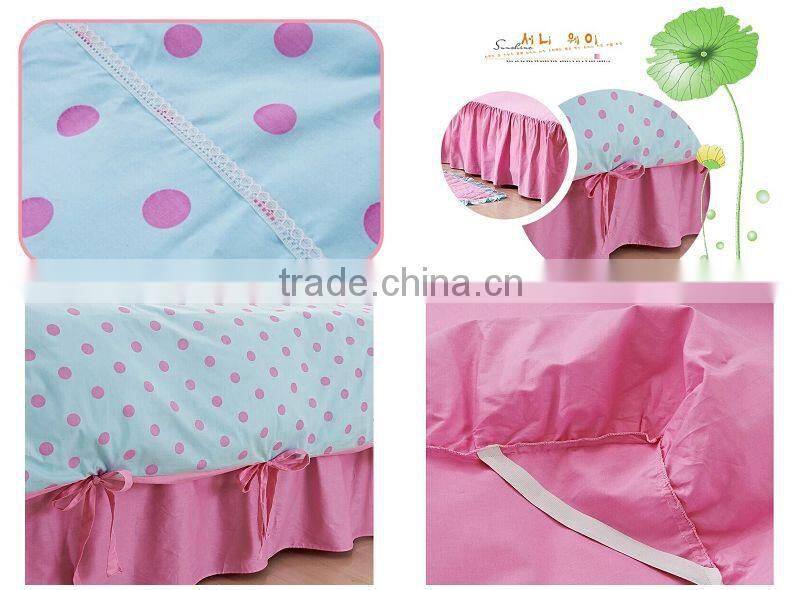 100% cotton Korea style bedding sets princess and prince style