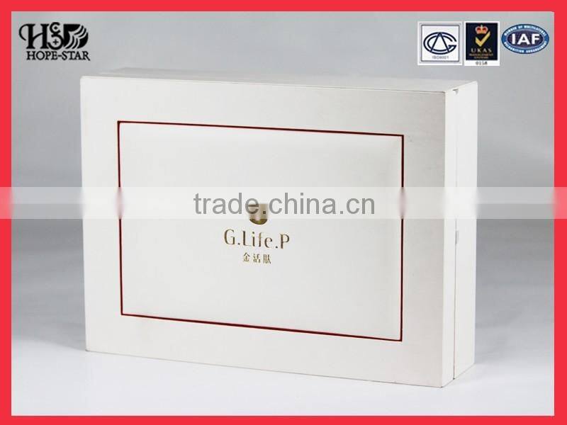 Recycled custom printed foil stamping cosmetic leather gift box packaging,recycle packaging box