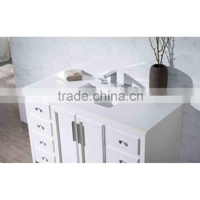 pure white bathroom cabinet with phoenix stone countertop