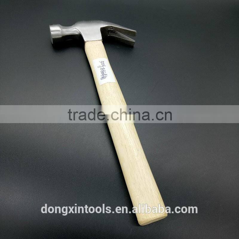 best selling 500g claw hammer with wooden handle
