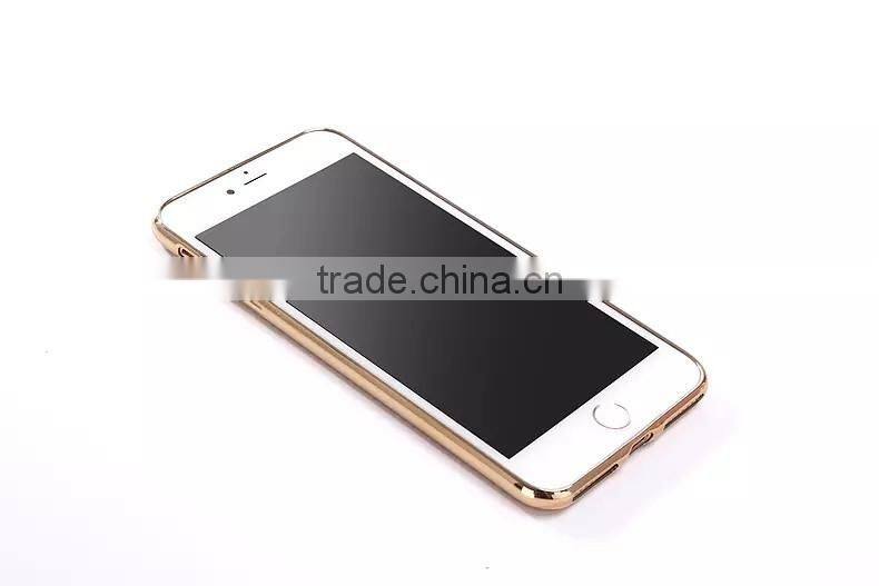 Litchi leather cover for iphone 7 plus, for iphone 7plus electroplate tpu case cover leather case