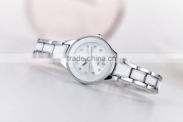 New models promotional round case enamel band geneva watches for women