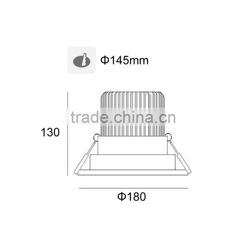 Bridgelux COB Frosted Diffuser Led Downlight 30w TEC002D30WCD
