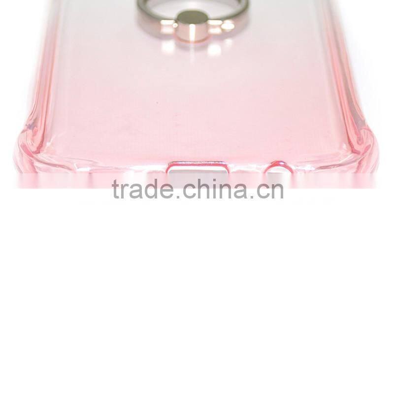 clear transparent TPU back cover bumper case with ring holder for Xiaomi mi 5 mimax Redmi note 4 3 2 1 c i pro prime