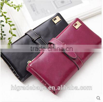2015 new Fashion female pu leather wallet