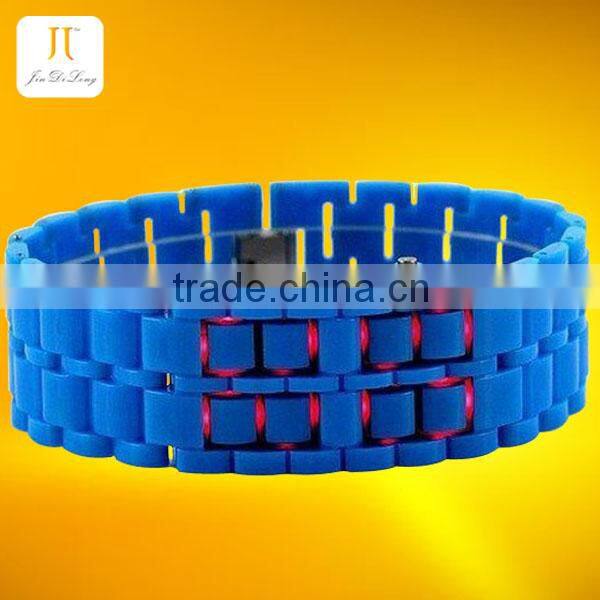 Latest fashion color soft lava LED his and hers watch gift set