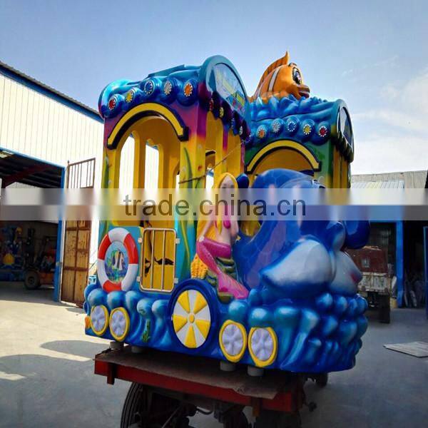 Theme park kids game equipment electric track train for children sale
