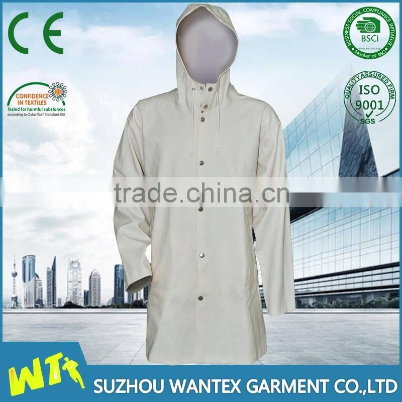 cheap white adult pvc raincoat men working