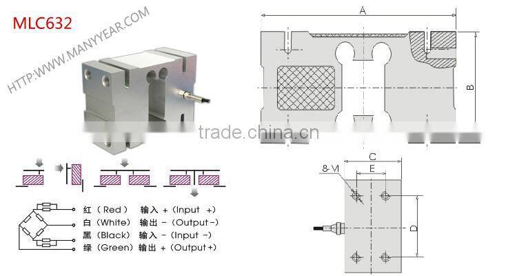 platform scale weight sensor, 3000kg aluminum weight sensor