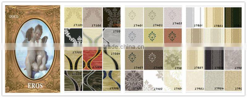 All kinds of colors Vinyl PVC wall paper and covering ES27303(self adhesive)