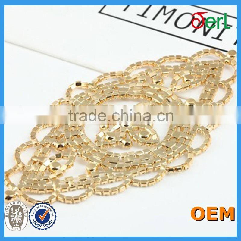 2016 Hot sale bling bling decorative lace rhinestone crystal trim for wedding decoration