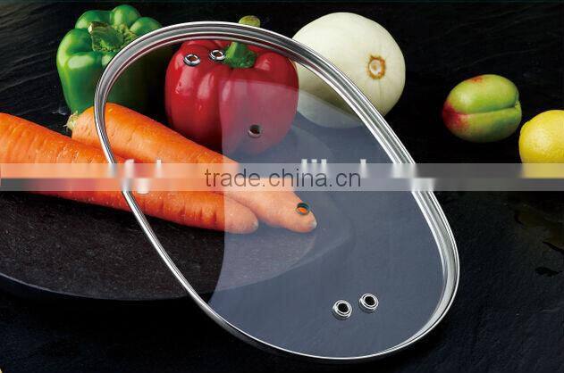 manufacturer for glass lid tempered ellipse glass lid